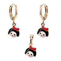 Набір дитячої біжутерії "Лялечки" лимонна позолота Xuping 370791.2(3)