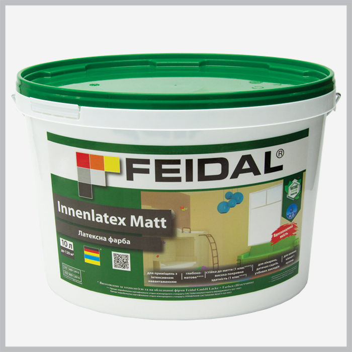 Фарба інтер'єрна Feidal Innenlatex Matt, біла 10л