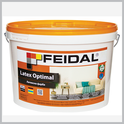 Фарба інтер'єрна латексна Feidal Latex Optimal 10л, фото 1
