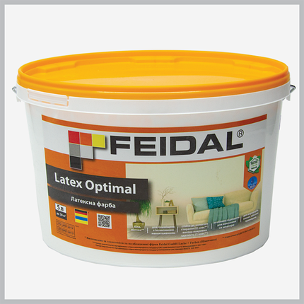 Фарба інтер'єрна латексна Feidal Latex Optimal 10л, фото 3