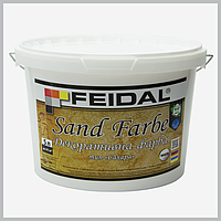 Краска интерьерная декоративная Feidal Sand Farbe, белая 5л