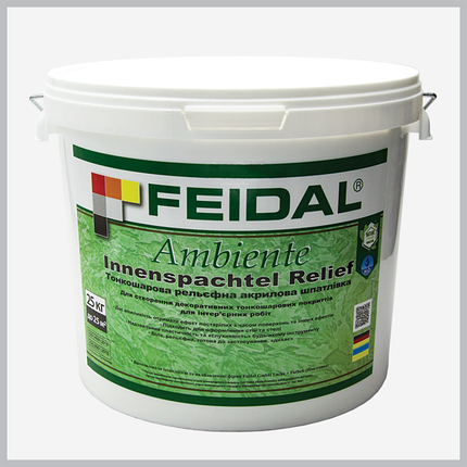Декоративна штукатурка Feidal Innenspachtel Relief 25 кг, фото 1