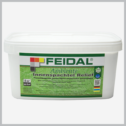Декоративна штукатурка Feidal Innenspachtel Relief 25 кг, фото 3