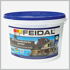 Силіконмодифікована фасадна фарба Feidal HIT Fassadenfarbe spezial 10 л, фото 1