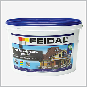 Силіконмодифікована фасадна фарба Feidal HIT Fassadenfarbe spezial 10 л, фото 3