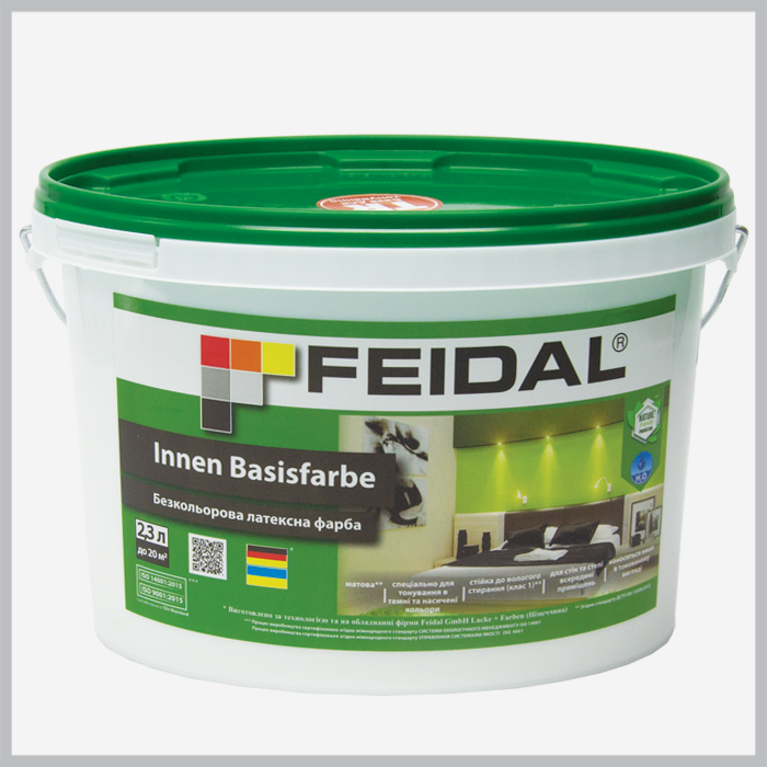 Фарба Feidal Innen Basisfarbe безбарвна латексна фарба 2.3л