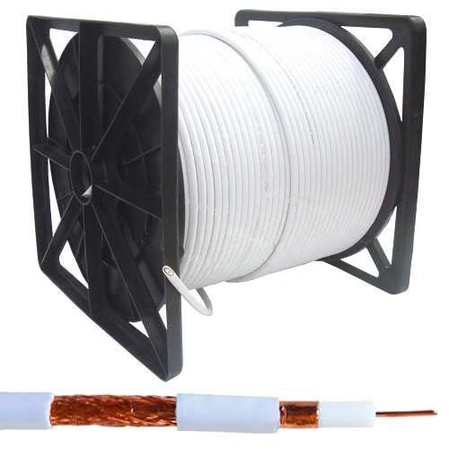 Кабель коаксіальний RG-6U (CS6-023) CommSpace, одножильний, Cu, 96%, білий, 305м