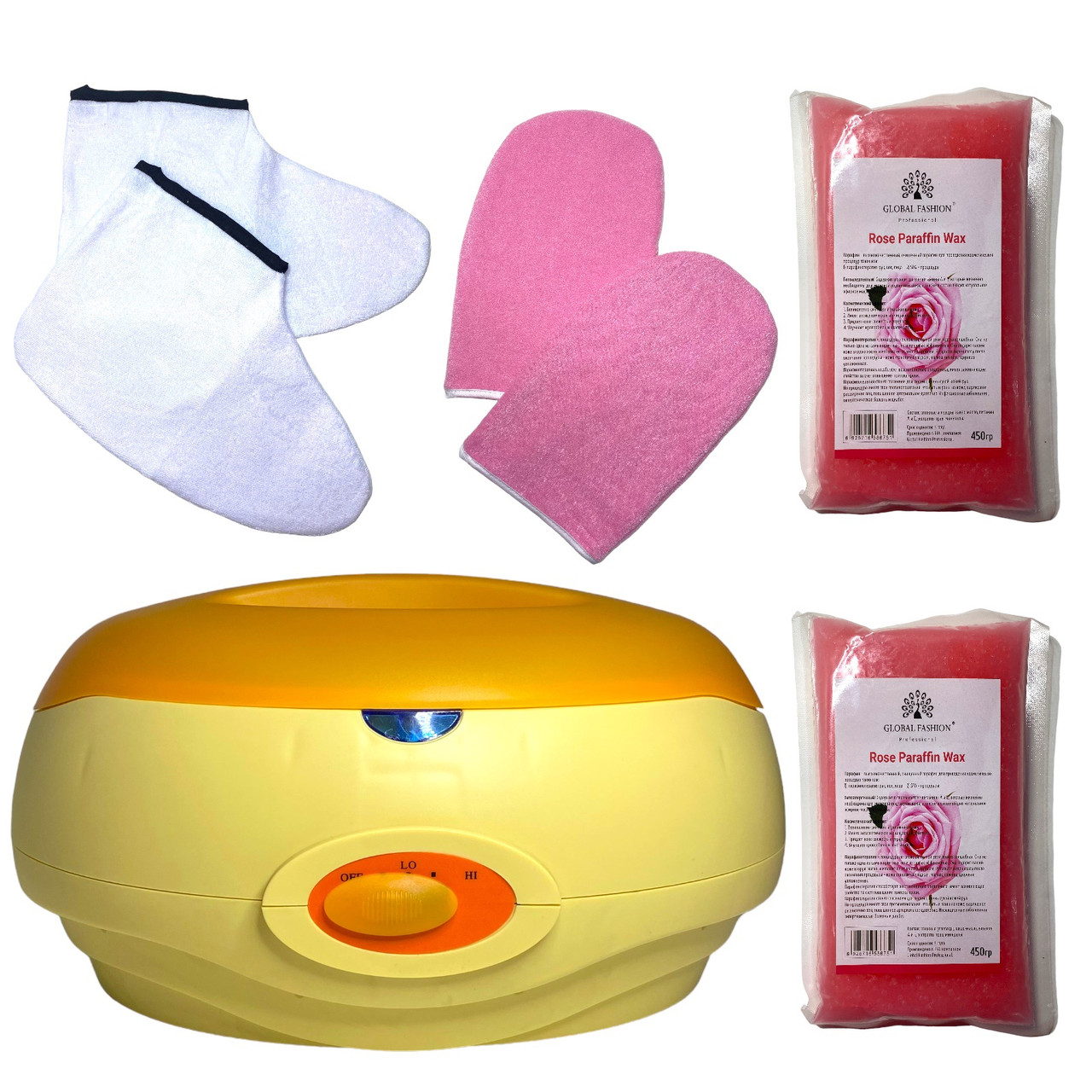 Набір для парафінотерапії (парафінотопка, парафін, рукавички, шкарпетки)