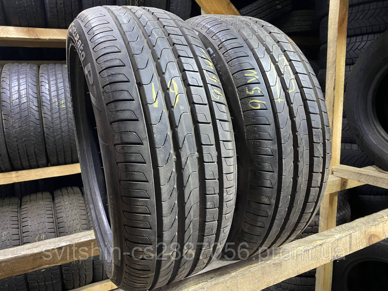 Літні шини 215/50R17 Pirelli Cinturato P7 7+мм 19рік 2шт, фото 1