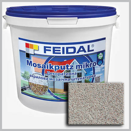 Декоративна акрилова мозаїчна штукатурка Feidal Mosaikputz mikro M01 25кг, фото 1