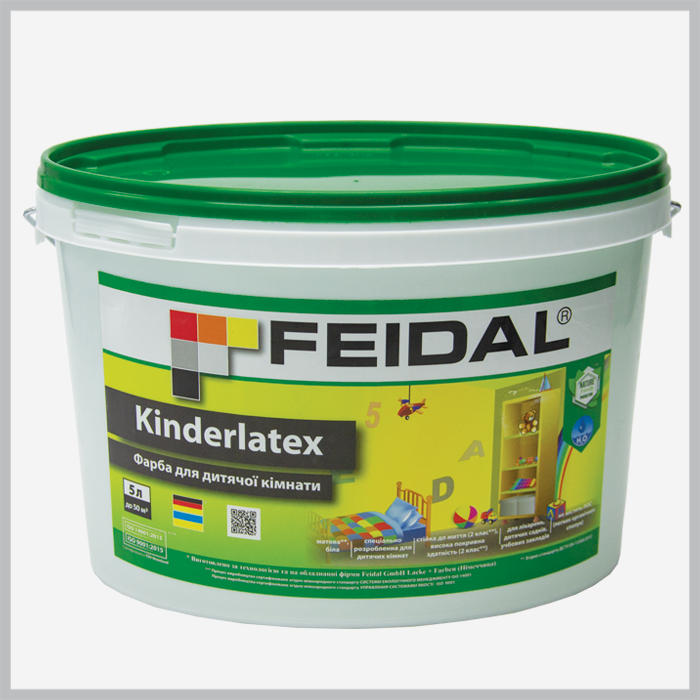 Фарба для дитячої кімнати Feidal Kinderlatex 2.5 л - Тонована