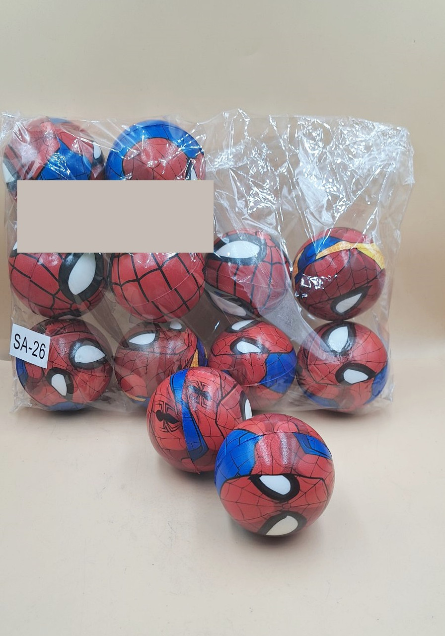 М'ячики пострибунчики людина павук 12 шт/уп, фото 1