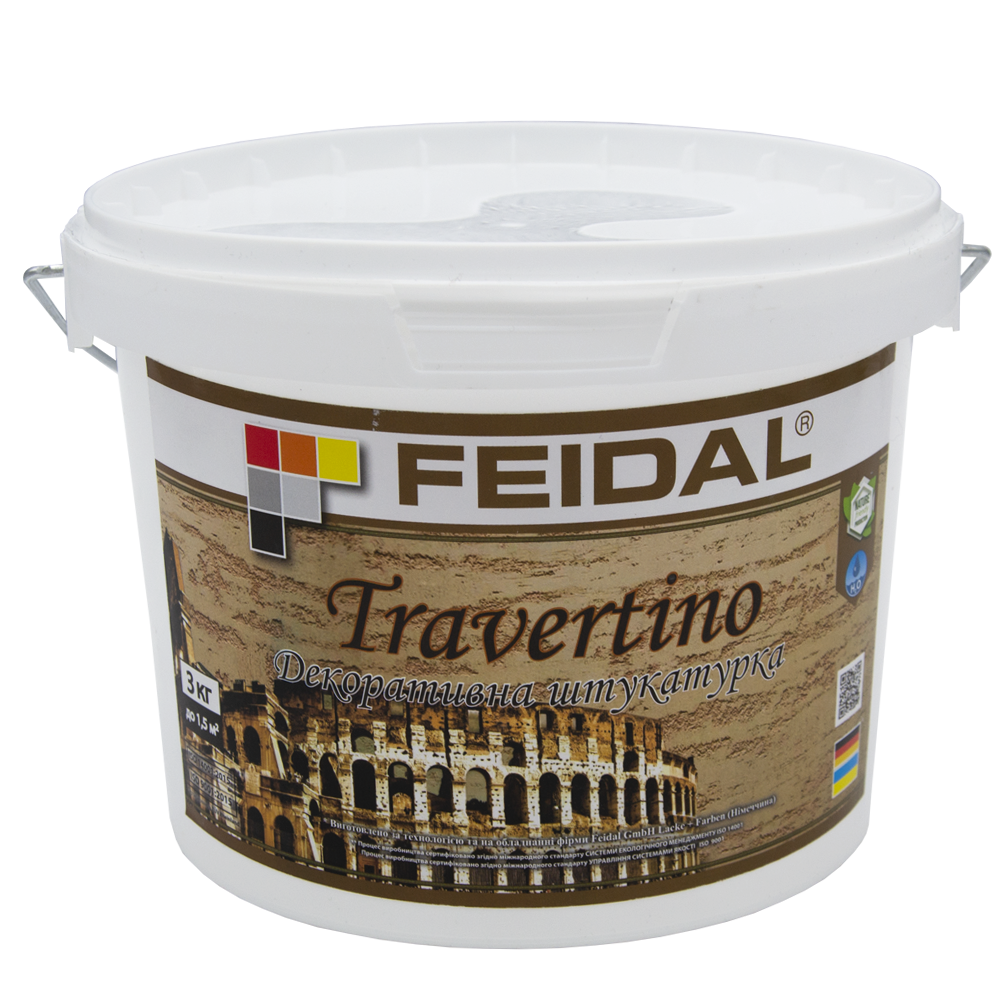 Декоративна штукатурка Feidal Travertino 3кг