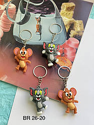 Брелок з мультика Том та Джері. 12 шт./паковання