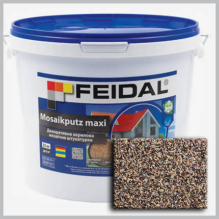 Декоративна акрилова мозаїчна штукатурка Feidal Mosaikputz maxi C34 15 кг, фото 1