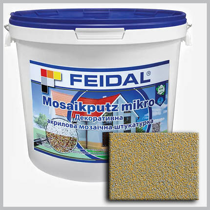 Декоративна акрилова мозаїчна штукатурка Feidal Mosaikputz mikro M03 25кг, фото 1