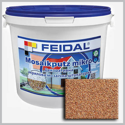 Декоративна акрилова мозаїчна штукатурка Feidal Mosaikputz mikro M05 25кг, фото 1