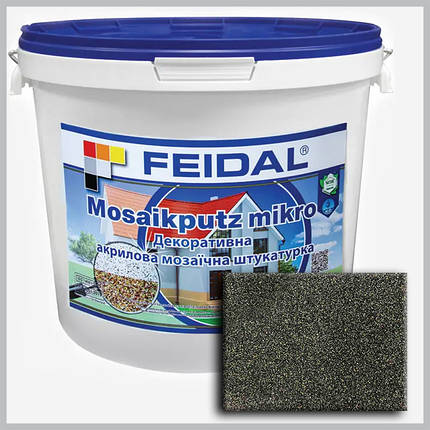 Декоративна акрилова мозаїчна штукатурка Feidal Mosaikputz mikro M12 25кг, фото 1