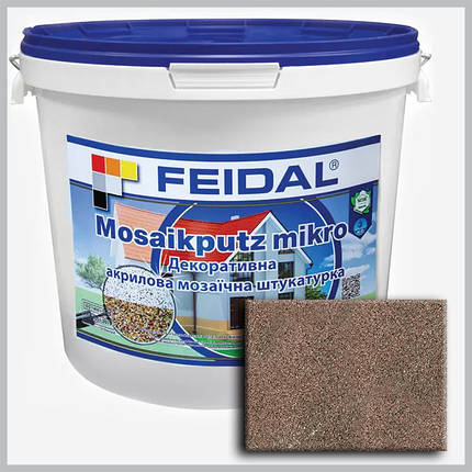 Декоративна акрилова мозаїчна штукатурка Feidal Mosaikputz mikro M13 15 кг, фото 1