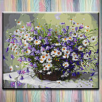 Картина по номерам Цветы "Букет ромашек" 40*50 см Оригами LW31500