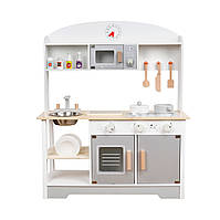 Дитяча іграшкова дерев'яна якісна кухня, інтерактивна кухня для дітей 80х68х28 см MS