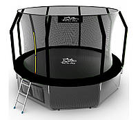 Батут большой качественный 252 см с внутренней защитной сеткой на пружинах для прыжков спорта до 130 кг MS