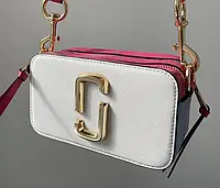 Marc Jacobs Small Camera Bag White/Pink 18 х 10.5 х 7 см женские сумочки и клатчи высокое качество