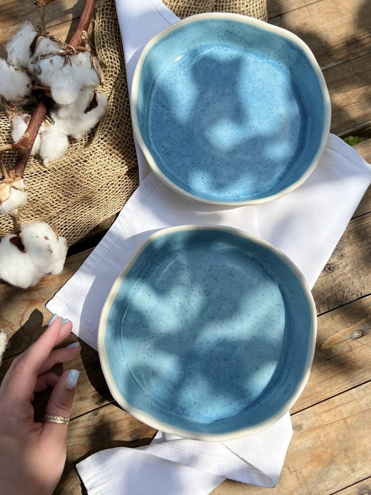 Тарілка "Глибока" 500 мл, "Simple blue", фото 1