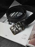 Pinko Text Leather Belt Black/Bronze 100 x 3.6 cм высокое качество Женские ремни и пояса высокое качество