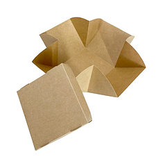 Коробка +кришка для бургера паперова 120х120х110 Крафтова 100 шт.