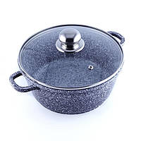 Каструля-казан з кришкою гранітним покриттям Benson, 2.2 л