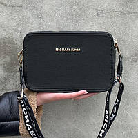 Michael Kors Ginny Crossbody Bag Black женские сумочки и клатчи высокое качество