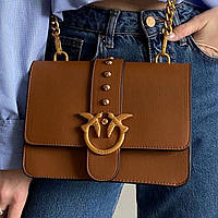 Pinko Classic Love Bag Icon Simply Brown 23 x 16 x 7 см женские сумочки и клатчи высокое качество