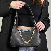 Michael Kors Piper Small Pebbled Leather Shoulder Bag Black/Black 26 х 13 х 9 см женские сумочки и клатчи
