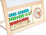 Мольберт дерев'яний двосторонній із магнітною дошкою з цифрами та рахівницею ECOTOYS, фото 7