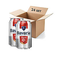 Упаковка пива безалкогольное светлое фильтрованное Bavaria Malt Strawberry, Non Alcoholic, 0.33 л х 24шт.