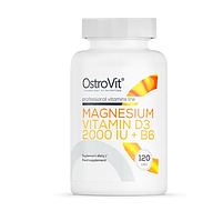 OstroVit Magnesium + Vitamin D3 2000 IU + B6 120 табл