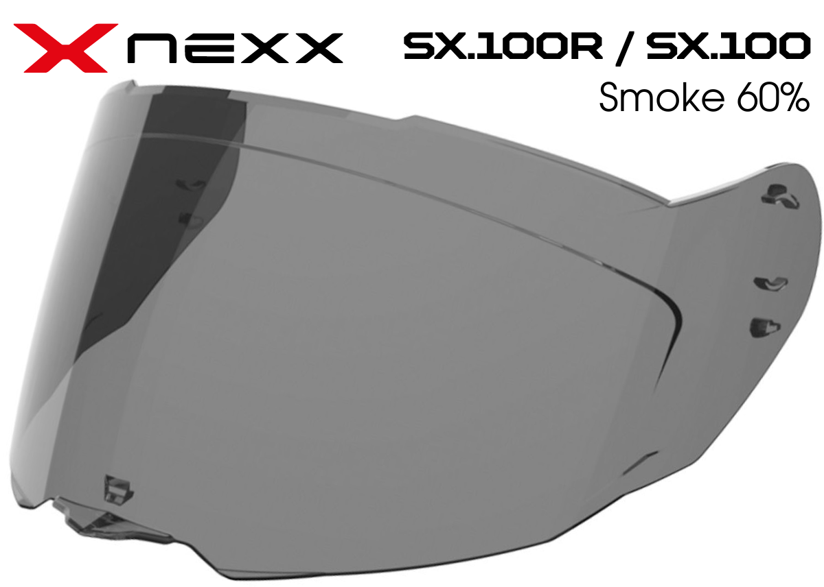 Визор с тонировкой Smoke 60% для шлемов Nexx SX.100R / SX.100 - фото 1 - id-p1870854302