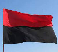Флаг ОУН-УПА (Степан Бандера) большой размер 140*90 см, насыщенный цвет красного и черного