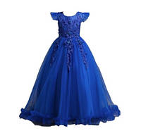 Детское нарядное вечернее платье для девочки Kids Tales на рост 150 синее