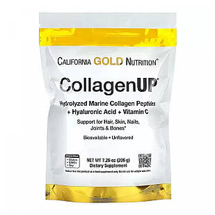 Колаген пептиди UP 5000, Collagen Peptides, California Gold Nutrition, морський з гіалуроновою кислотою і вітаміном С, без запаху,