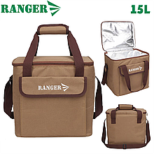 Термосумка для пікніка термосумка для їжі термосумка для обідів ізотермічна Ranger 15L Brown коричнева