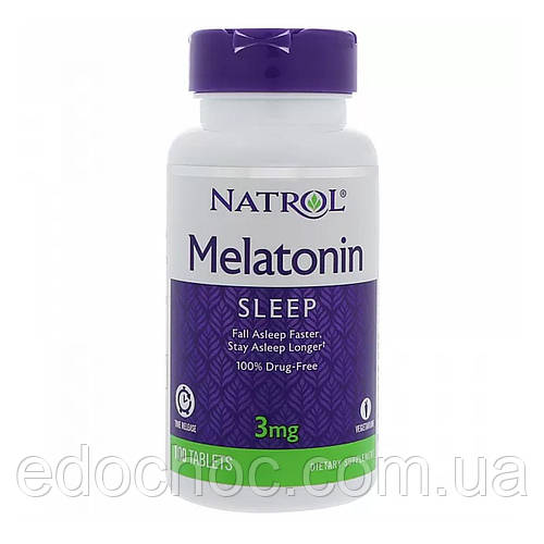 Мелатонин, Melatonin TR, Natrol, 3 мг, 100 таблеток (ID#1886522495 ...