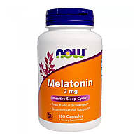 Мелатонин, Melatonin, Now Foods, 3 мг, 180 вегетарианских капсул