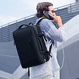Міський рюкзак Mark Ryden MR9299YY Rain з накидкою від дощу (Чорний), фото 8