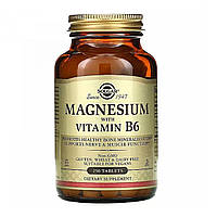 Магній з вітаміном В6, Magnesium Vitamin B6, Solgar, 250 таблеток