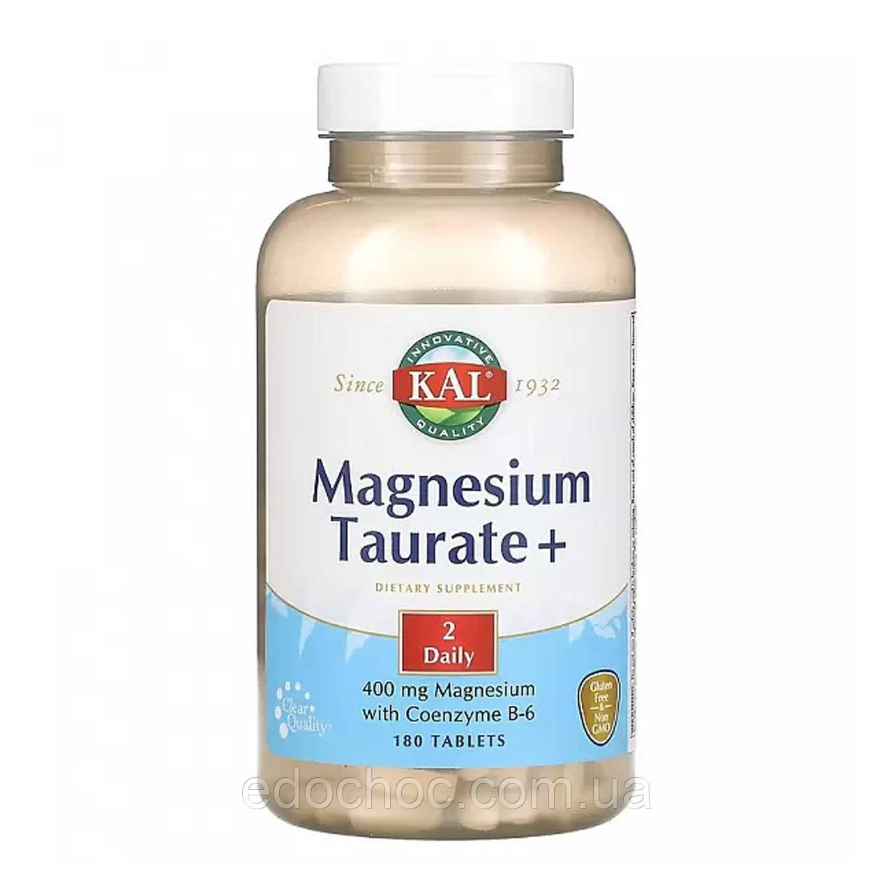 Таурат магнію + (Magnesium Taurate+) 400 мг 180 таблеток CAL-61832