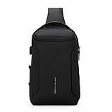 Рюкзак на одне плече Mark Ryden Mini X-Ray MR7069 із відділенням для планшета (Чорний), фото 2