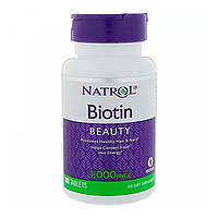 Біотин, Biotin, Natrol, швидкорозчинні 1000 мкг, 100 таблеток