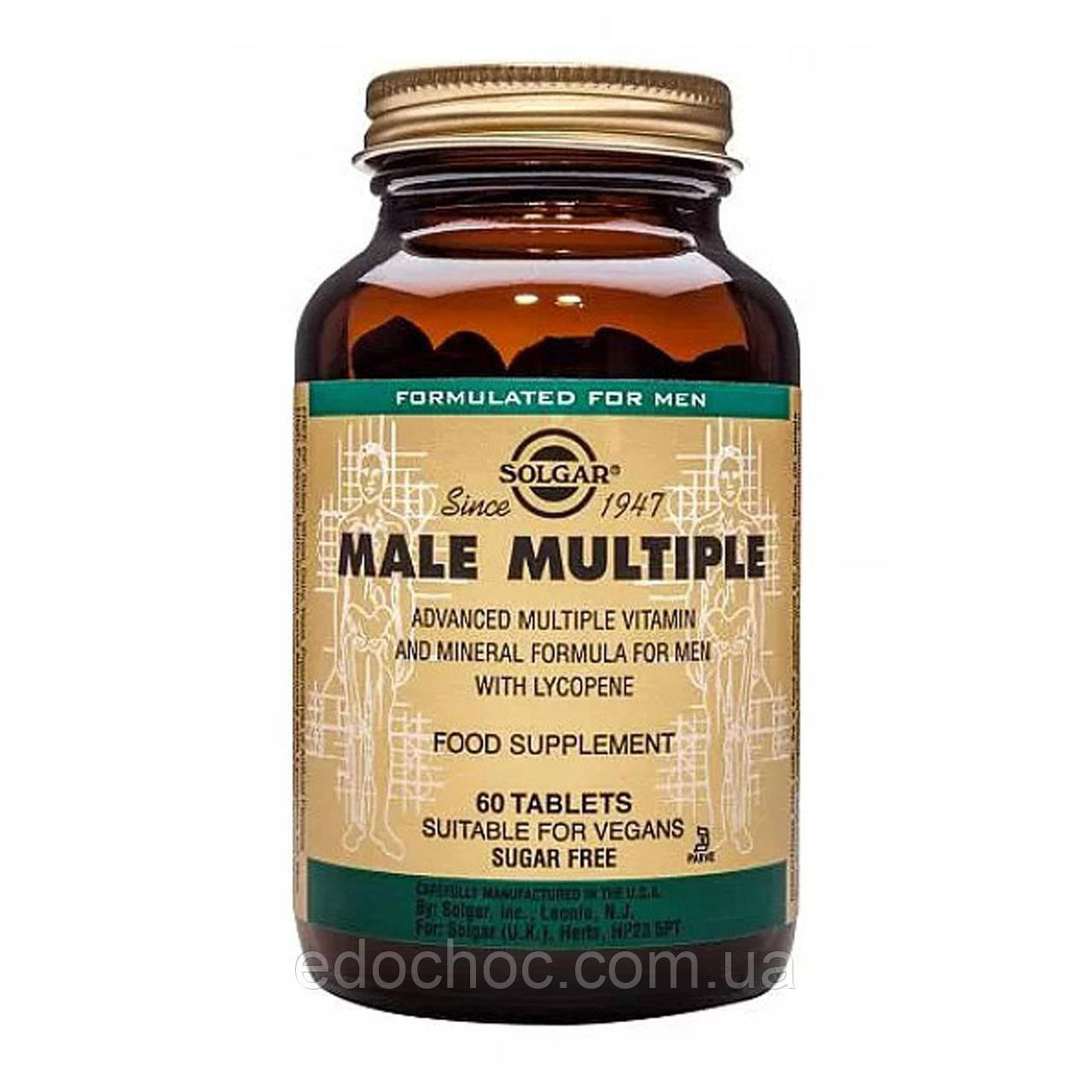 Вітаміни для чоловіків, Male Multiple, Solgar, 60 таблеток